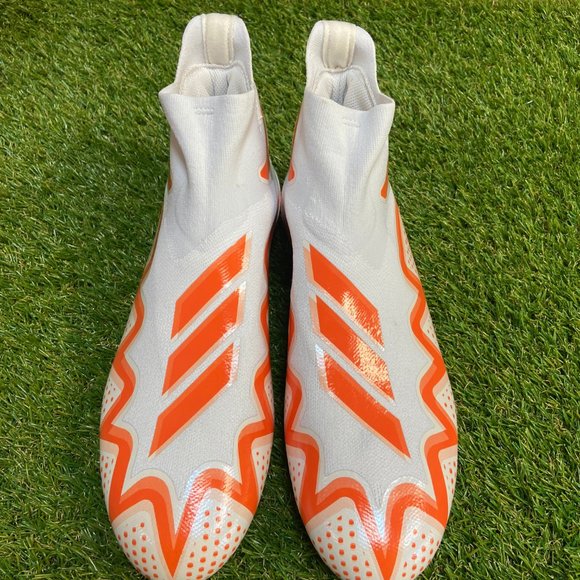 Adidas Freak Ultra 22 Primeknit Laceless Football Cleats 10 White Orange GZ0464 main image 4